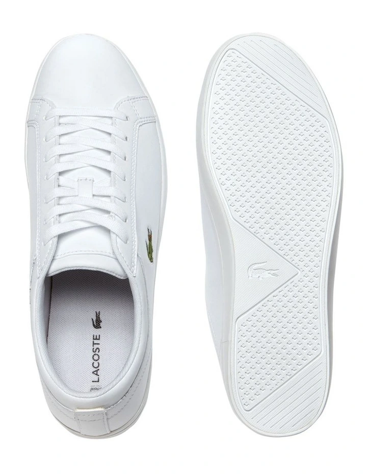 Straightset Leather Trainer Sneaker in  White