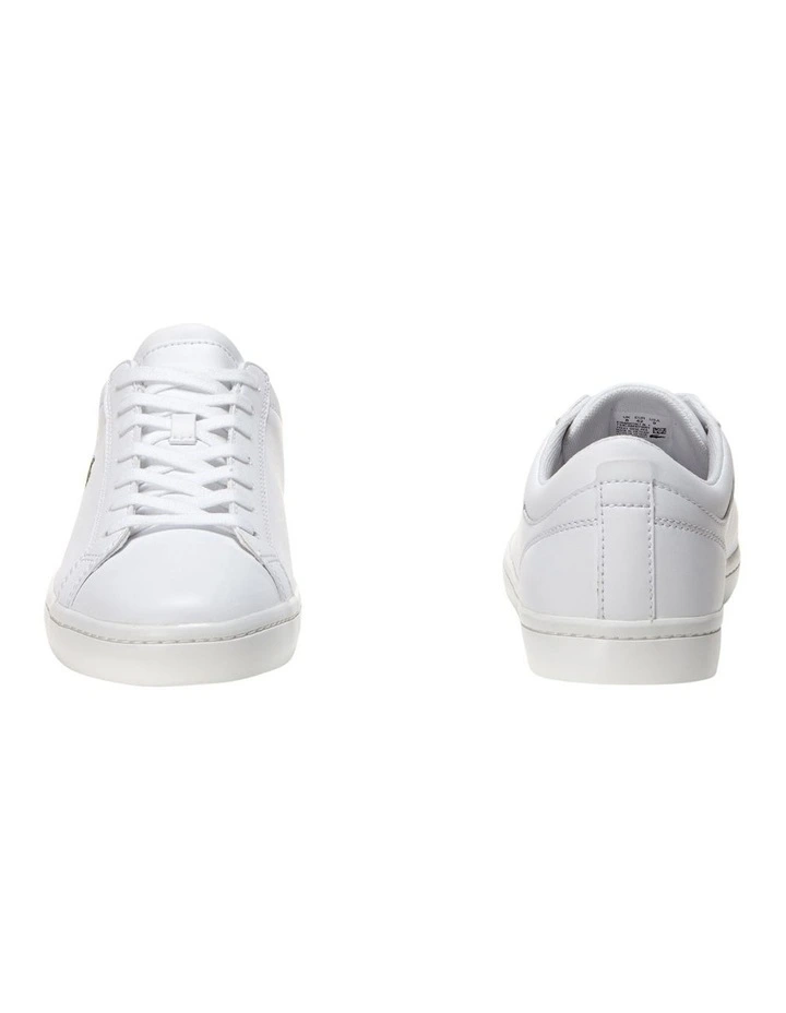 Straightset Leather Trainer Sneaker in  White