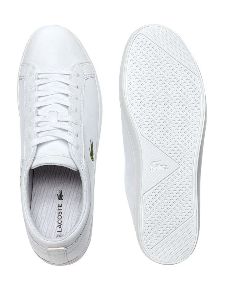 Straightset Leather Trainer Sneaker in  White