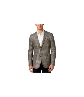 Tallia Mens Metallic Two Button Blazer Jacket