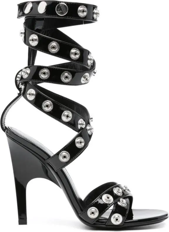 The Attico Cosmic 110mm sandals Black