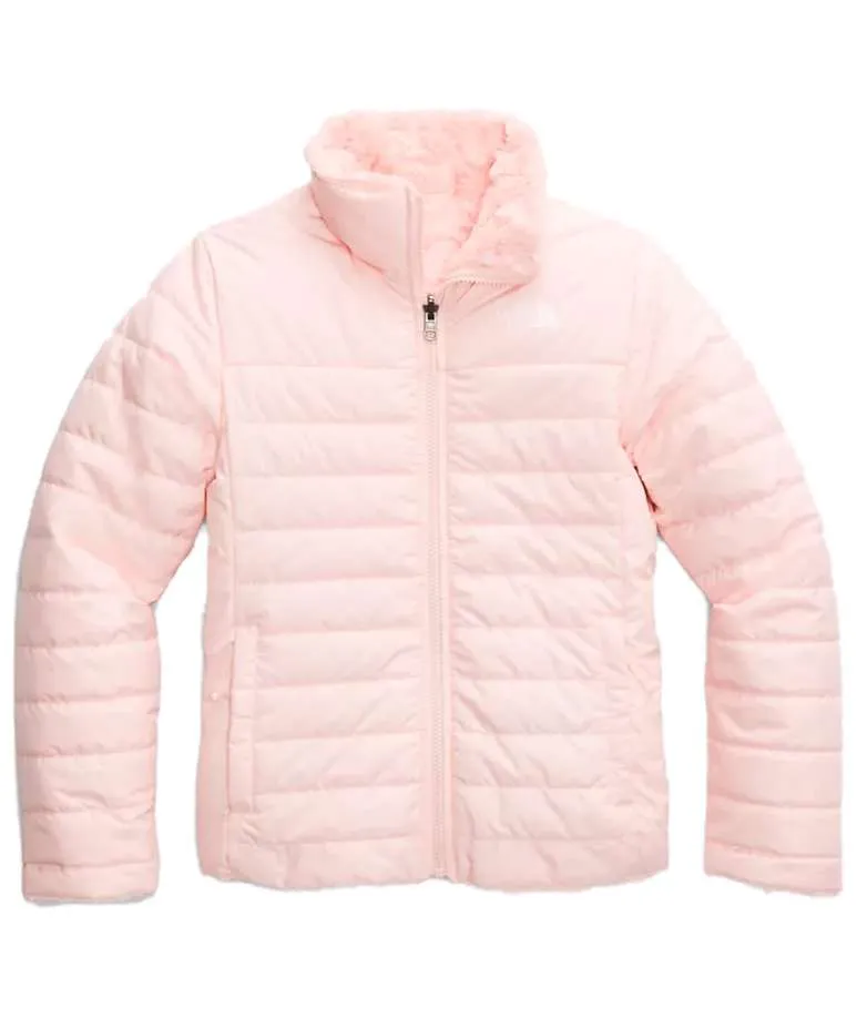 The North Face Girls’ Mossbud Swirl Reversible Jacket (Pink Salt)