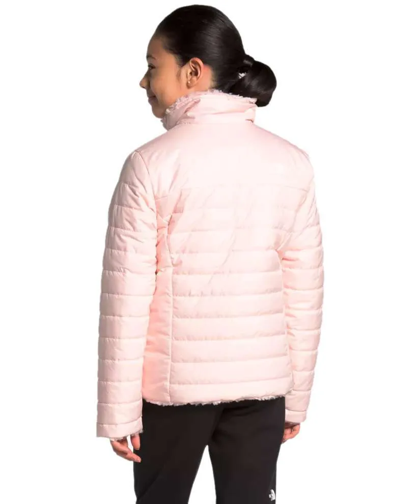 The North Face Girls’ Mossbud Swirl Reversible Jacket (Pink Salt)