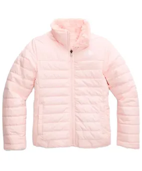 The North Face Girls’ Mossbud Swirl Reversible Jacket (Pink Salt)