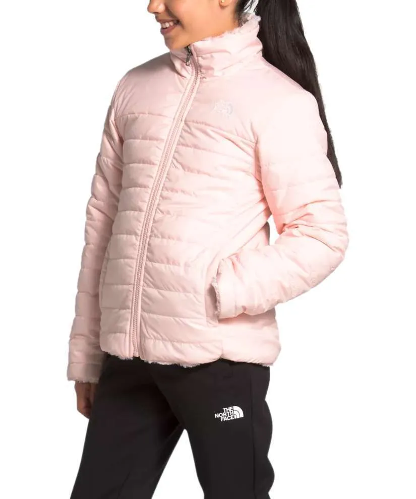 The North Face Girls’ Mossbud Swirl Reversible Jacket (Pink Salt)