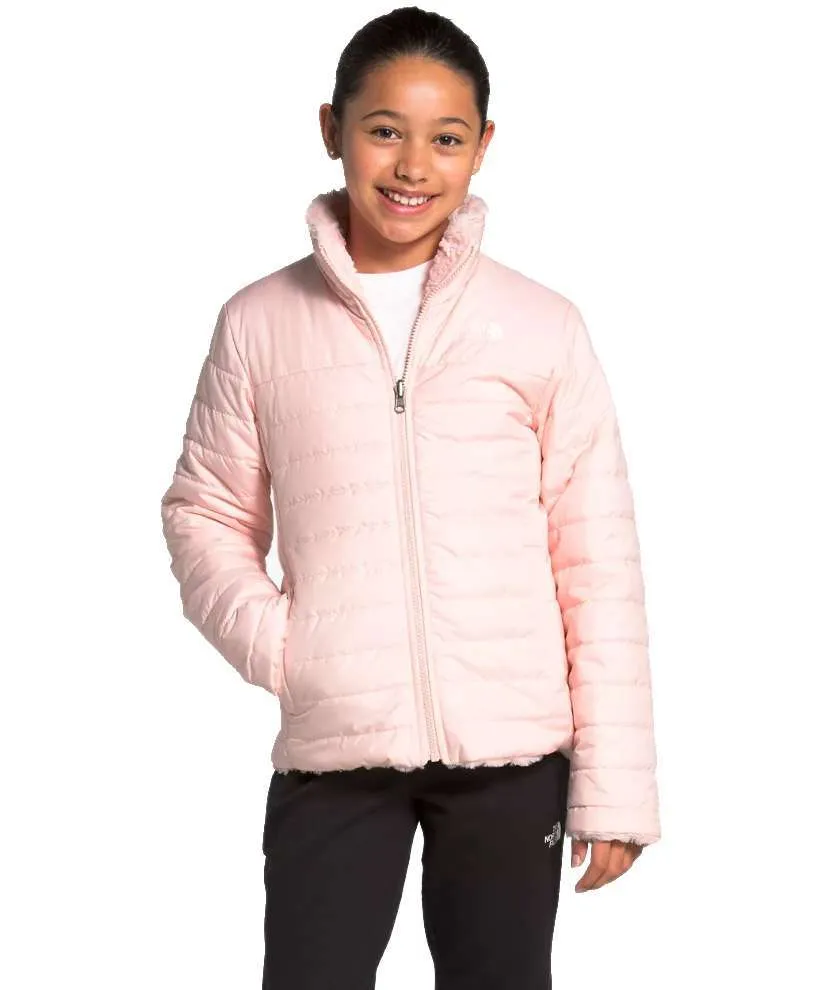 The North Face Girls’ Mossbud Swirl Reversible Jacket (Pink Salt)