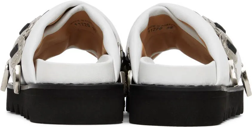 Toga Pulla SSENSE Exclusive White Criss-Cross Sandals