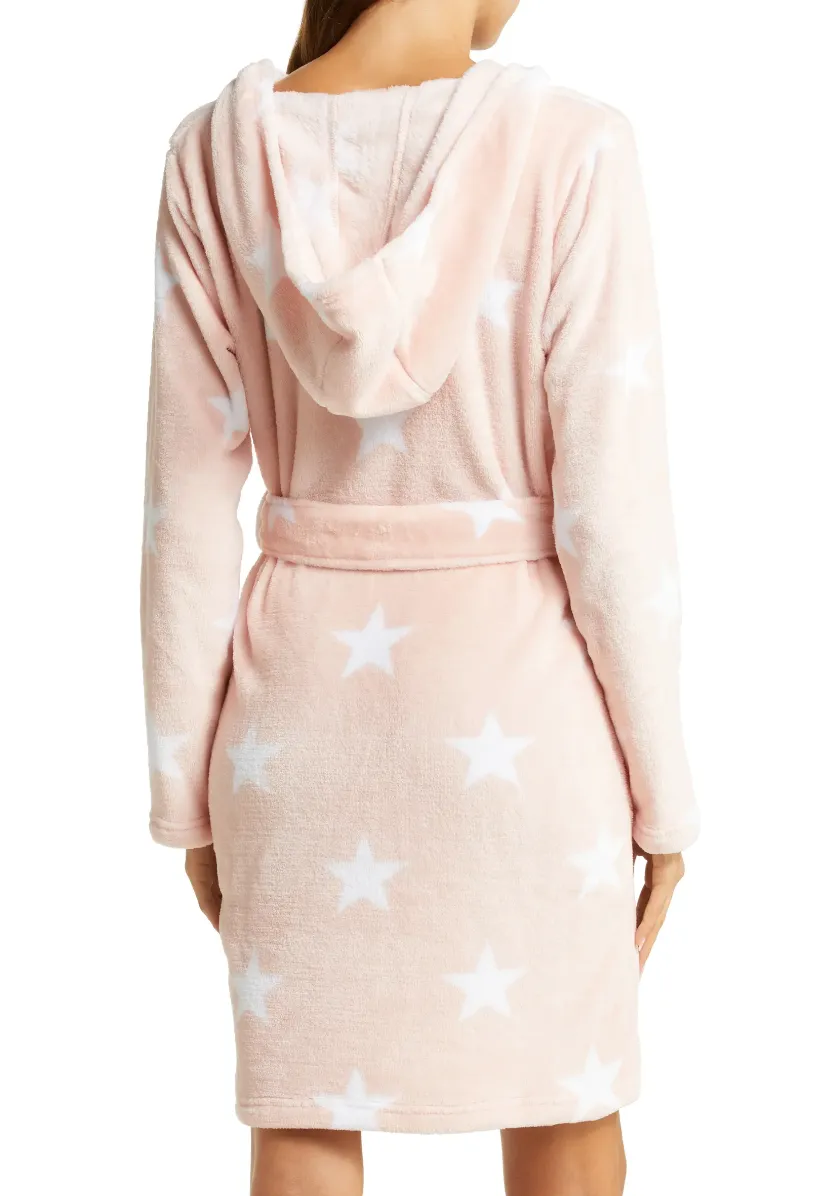 UGG MIRANDA Hooded Fleece Robe in Lotus Blossom/Stars 