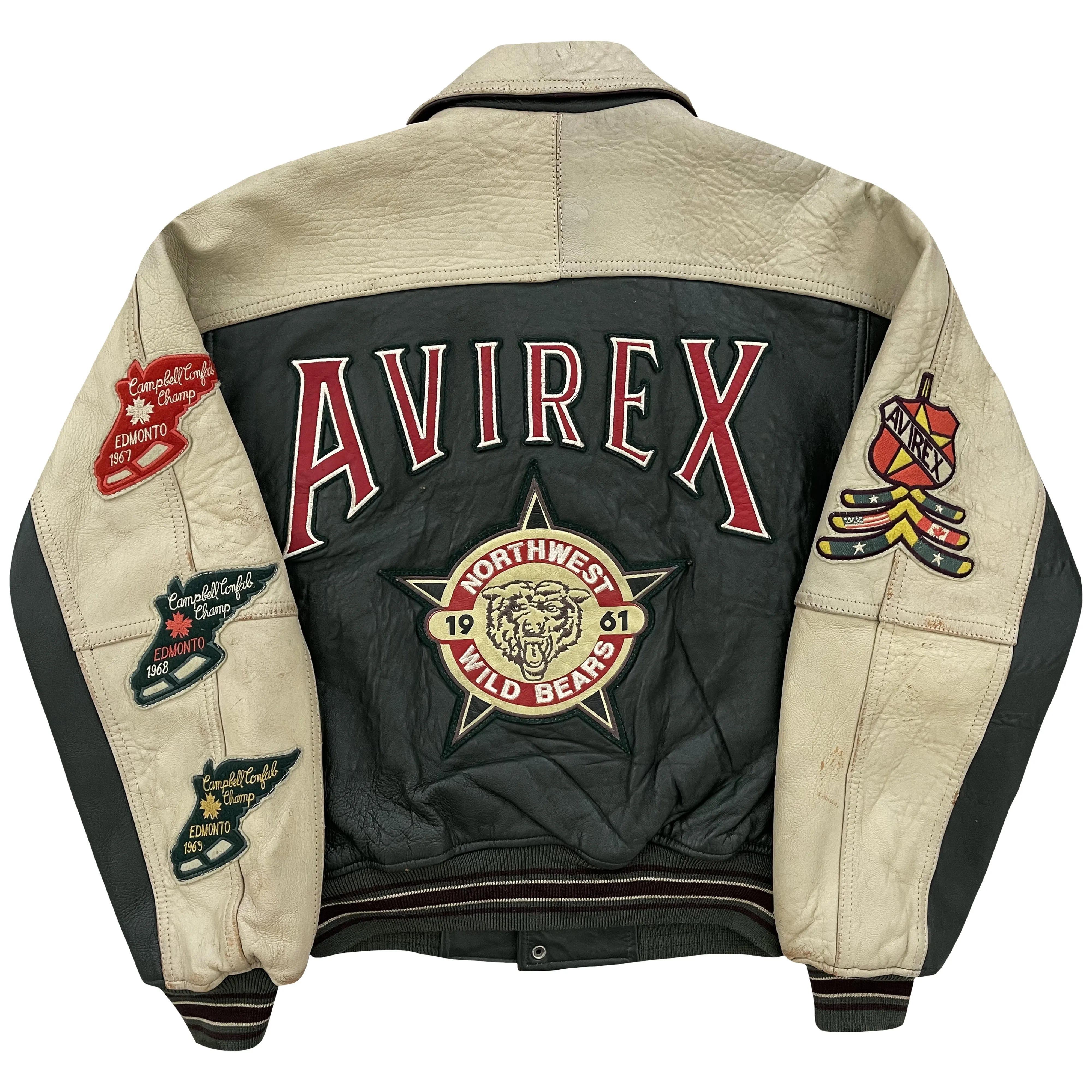 Vintage Avirex Leather Varsity Jacket