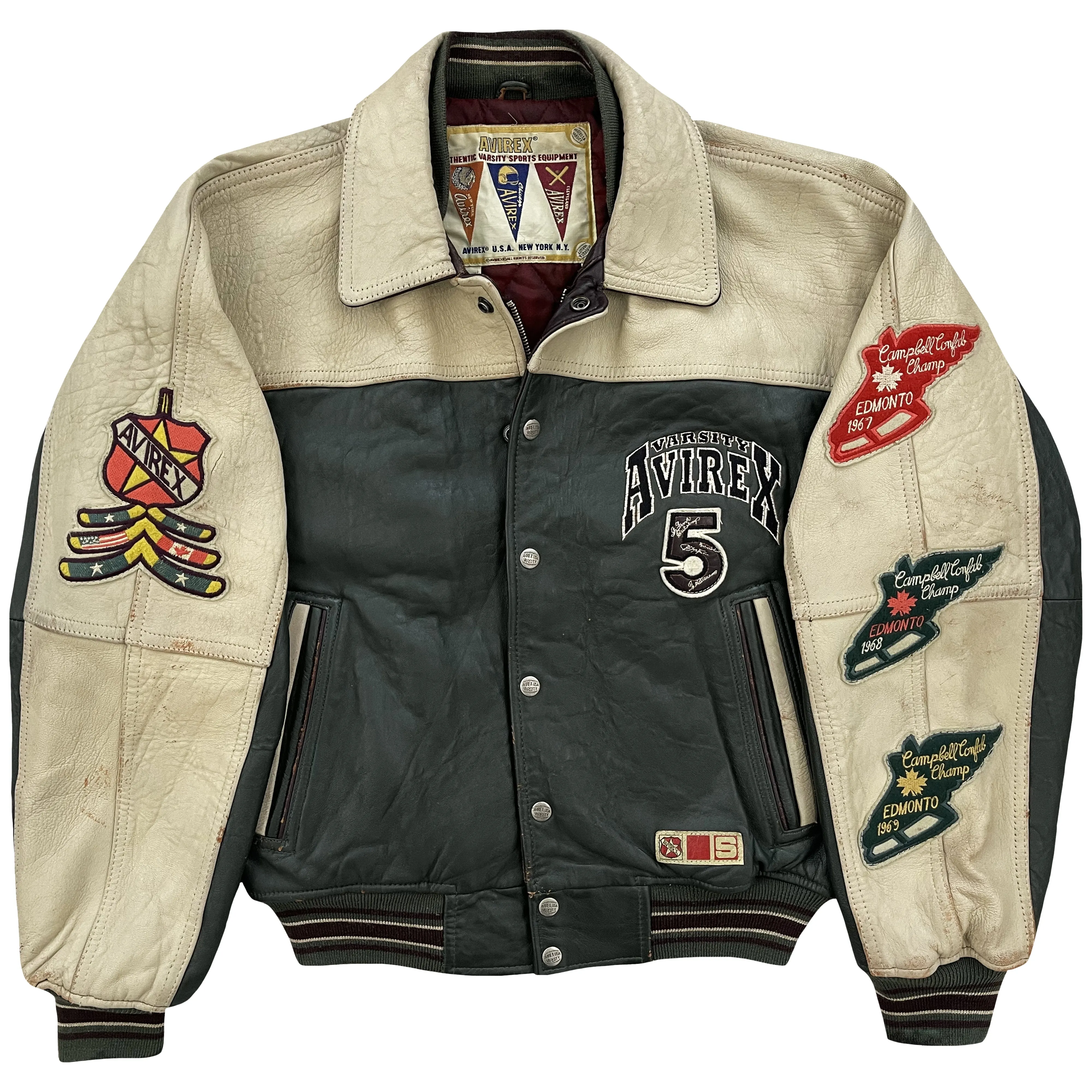 Vintage Avirex Leather Varsity Jacket