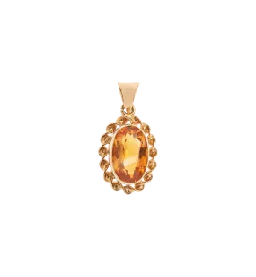 Vintage Citrine Honey Luster Charm