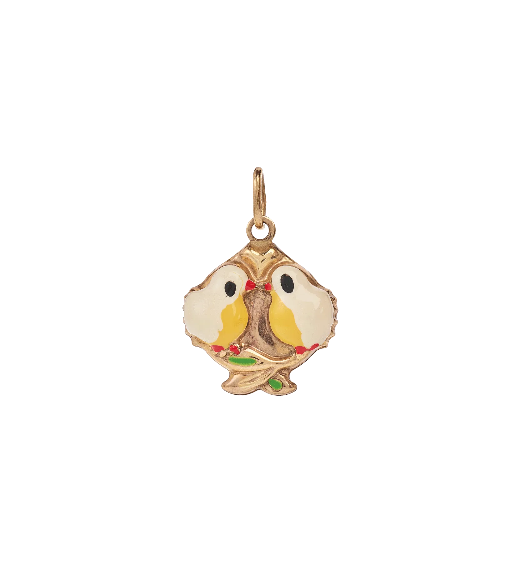 Vintage Kissing Chicks Charm