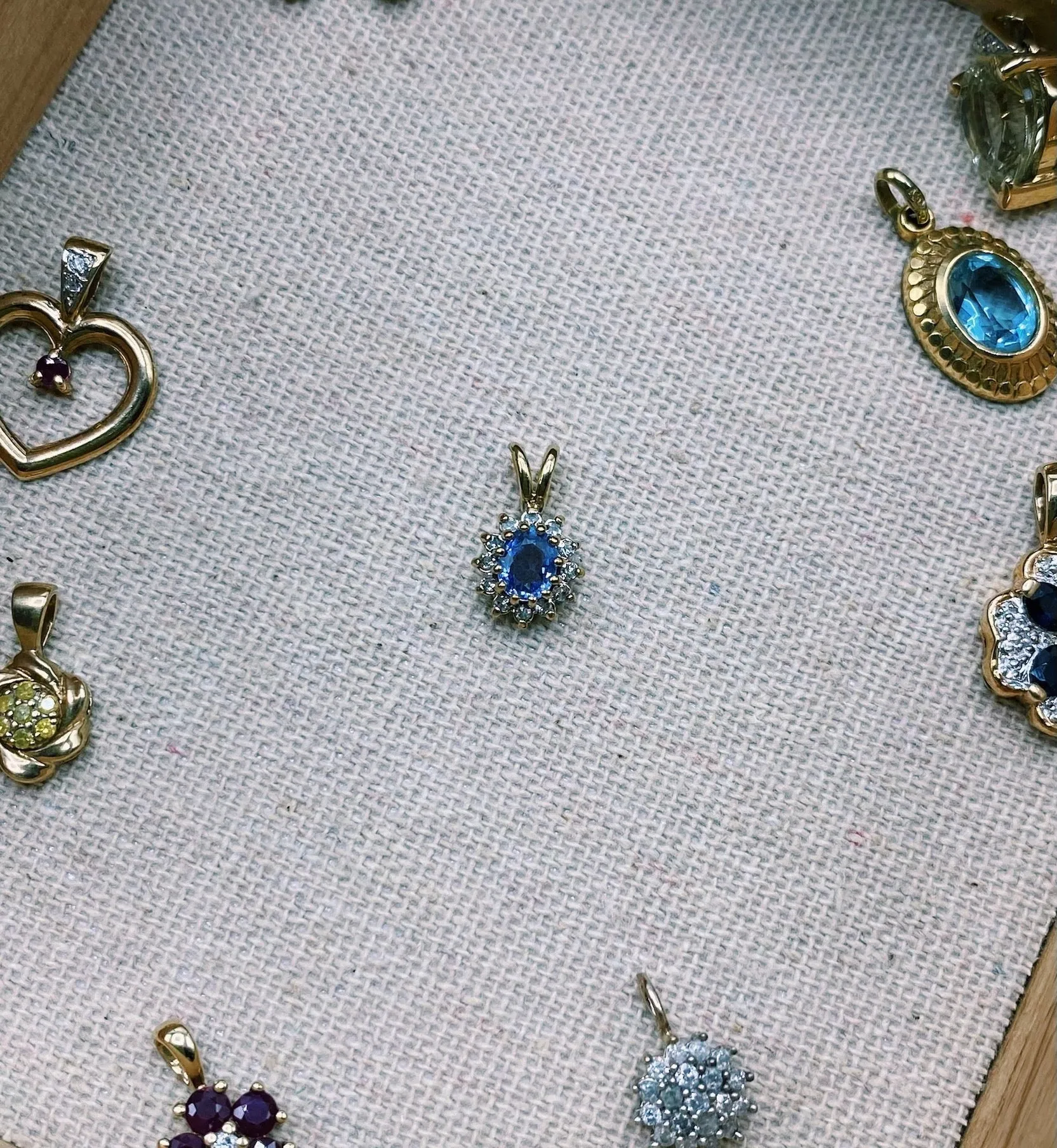 Vintage Sapphire and Diamond Diana Charm