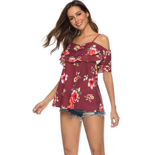 Women's Camisole Sleeveless T-Shirts Vacation Ditsy Floral