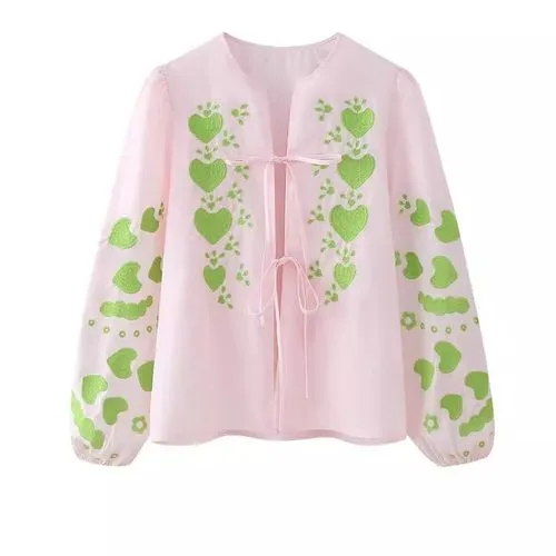 Women's Cardigan Long Sleeve Blouses Casual Elegant Heart Shape