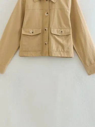 Women's Casual Simple Style Solid Color Coat Casual Jacket