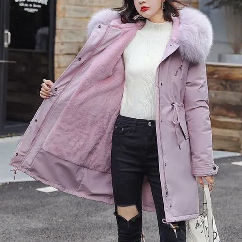 Women's Casual Solid Color Coat Cotton Clothes