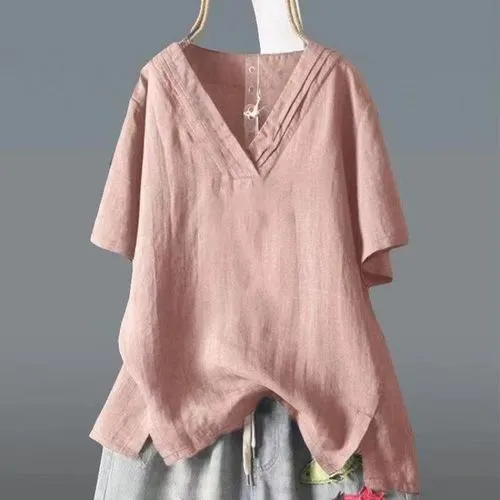 Women's Chiffon Shirt Short Sleeve T-Shirts Casual Solid Color