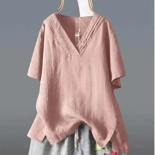 Women's Chiffon Shirt Short Sleeve T-Shirts Casual Solid Color