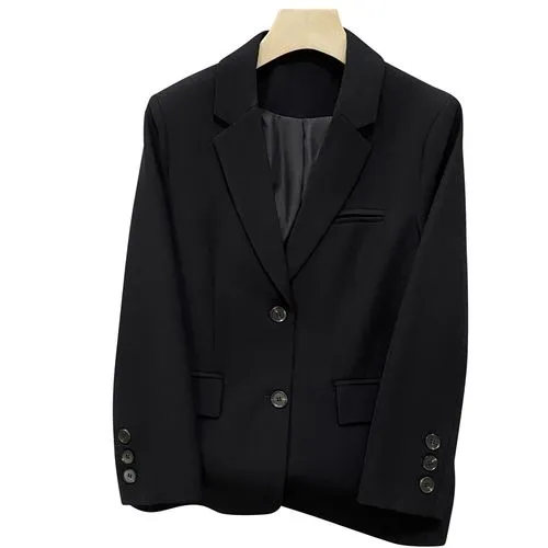 Women's Coat Long Sleeve Blazers Pocket Business Solid Color