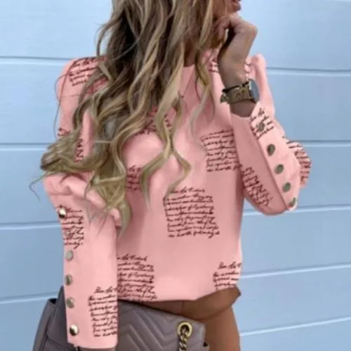 Women's Fashion Printing Button Pullovers Coat