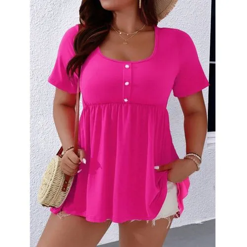 Women's T-shirt Short Sleeve T-Shirts Streetwear Solid Color